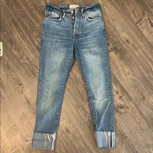 We the Free, high rise, button fly, straight, 25